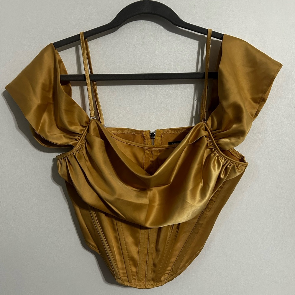 Elegant Gold Women's Top